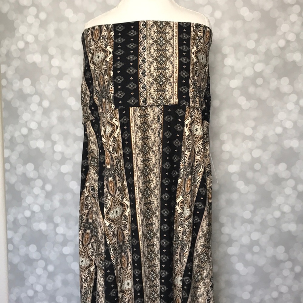 Black and brown patterned maxi